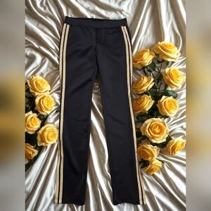 Pam & Gela Black Joggers with Gold Accents
